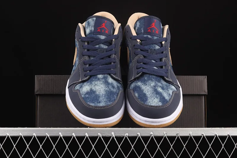 All categories Air Jordan Jordan series basketball shoes Air Jordan 1 Low Air Jordan 1 Low AJ1 Joe 1 dark blue denim low-top basketball shoes DH1259-400